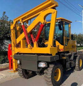 公路护栏立柱打桩机的清洗